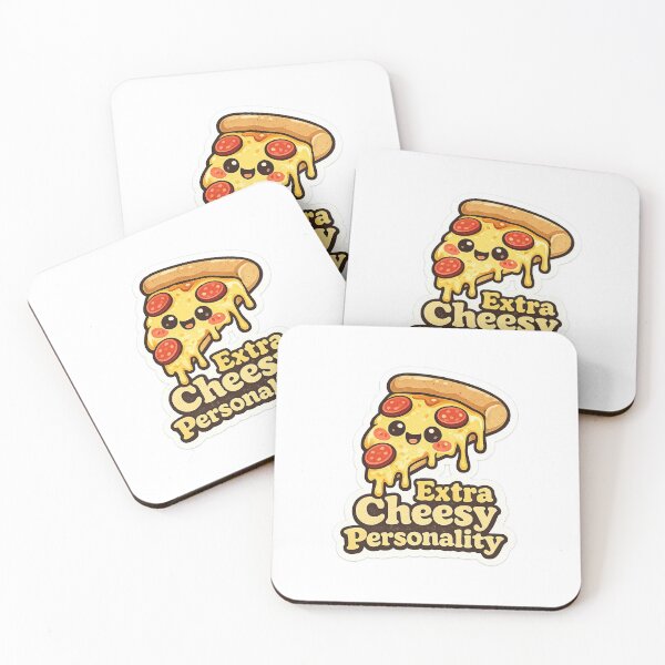 Item preview, Extra Cheesy Personality – Cute Pizza Slice Cartoon designed and sold by Samuel	 Collings.