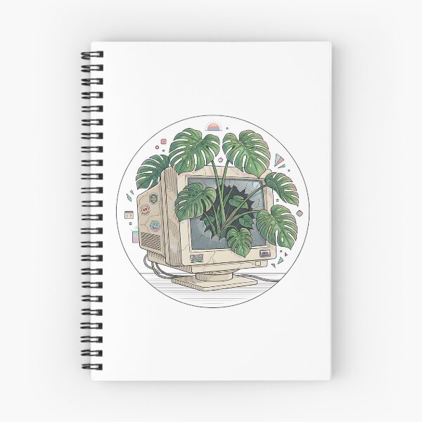 Item preview, 90s Retro Computer with Growing Monstera Plant designed and sold by Kvarny.