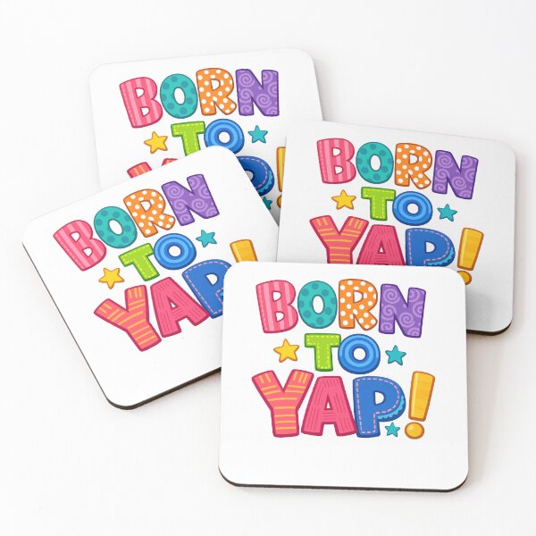 Item preview, Born To Yap Colorful Retro Bubble Letter Typography designed and sold by Merchall  store.