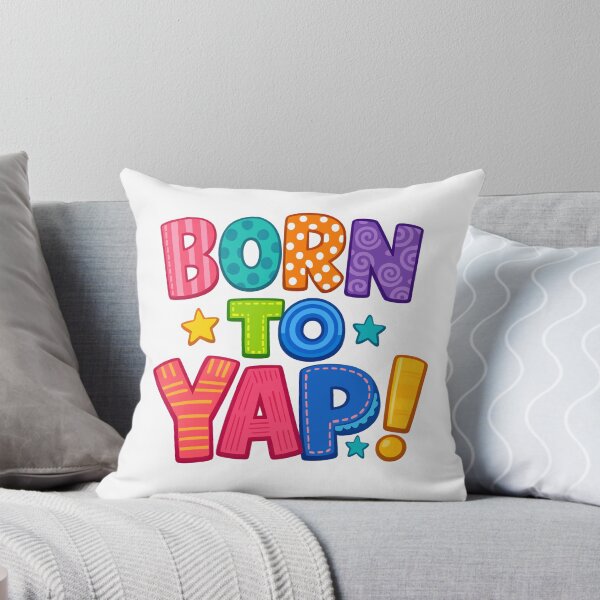 Item preview, Born To Yap Colorful Retro Bubble Letter Typography designed and sold by Merchall  store.