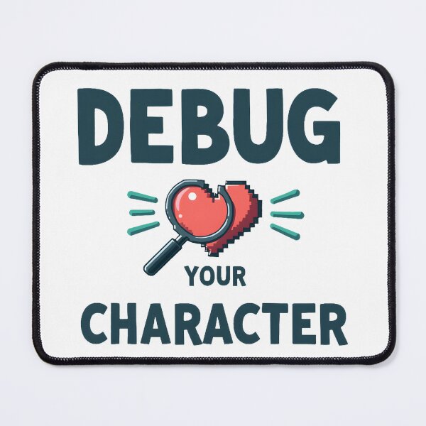 Item preview, Debug Your Character Muslim T-Shirt | Pixel Heart Islamic Streetwear Tee for Faith & Self Improvement designed and sold by Vajid Designs .