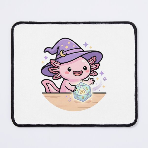 Item preview, Kawaii Axolotl Wizard Rolling D20 Dice designed and sold by Kvarny.