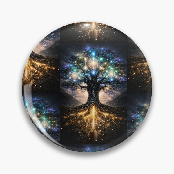 Item preview, Metatron’s Circuit Tree - Sacred Geometry Tech Nature Fusion designed and sold by LuxeBuzz.