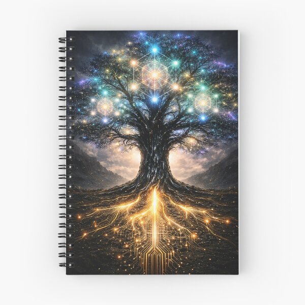 Item preview, Metatron’s Circuit Tree - Sacred Geometry Tech Nature Fusion designed and sold by LuxeBuzz.