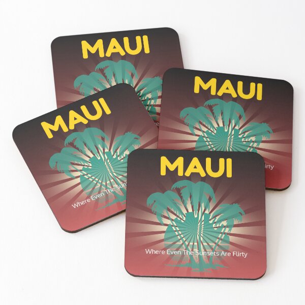 Artikelvorschau, Maui, wo die Sonnenuntergänge kokett und lustig sind entworfen und verkauft von Sachie's Studio.