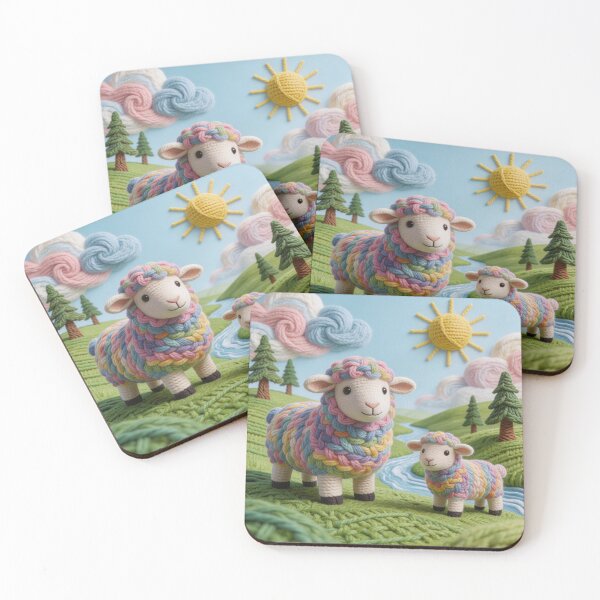 Item preview, Yarn Sheep in Meadow designed and sold by Tridentulus.