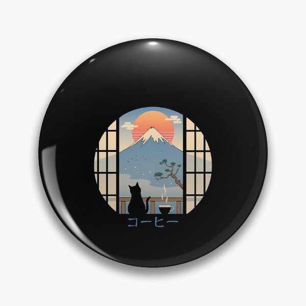 Item preview, Coffee Cat In Mt. Fuji  designed and sold by RositaArreo33.