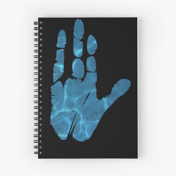 Item preview, Blue Alien Handprint designed and sold by HallowsCrafts.