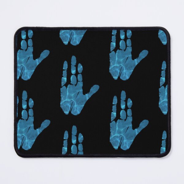 Item preview, Blue Alien Handprint designed and sold by HallowsCrafts.
