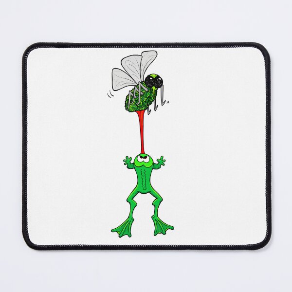 Item preview, Funny frog cartoon illustration mosquito attack humor art lovers designed and sold by RickE.