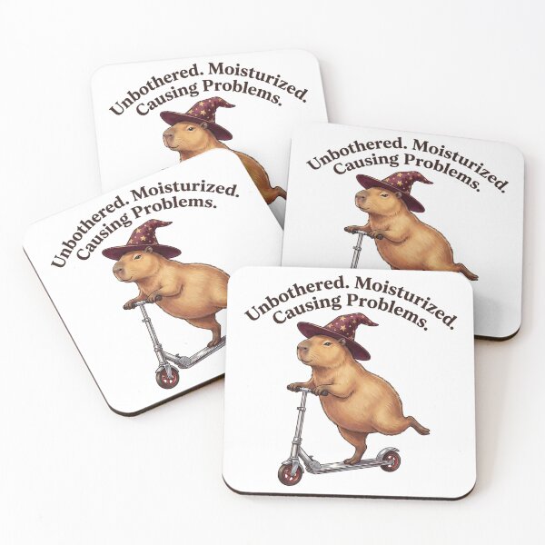 Item preview, Capybara Wizard Unbothered Moisturized Causing Problems Shirt designed and sold by rvanderveken.