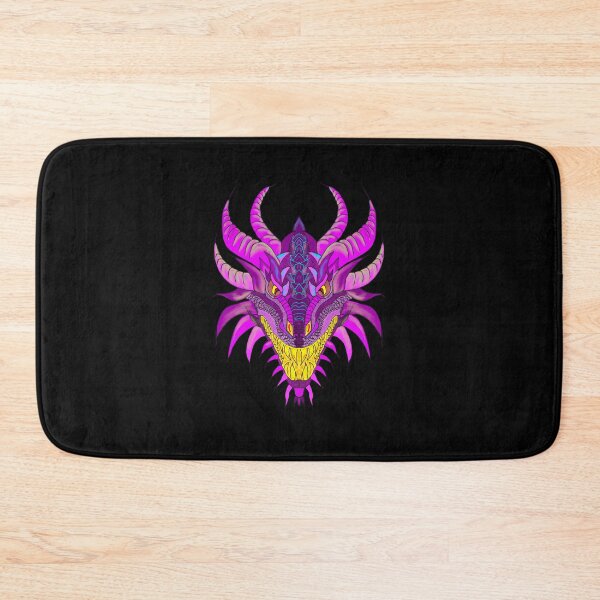 Item preview, Fuchsiara Wyrm - Neon Pink & Teal Cyber Dragon Head designed and sold by ReignDesignsArt.
