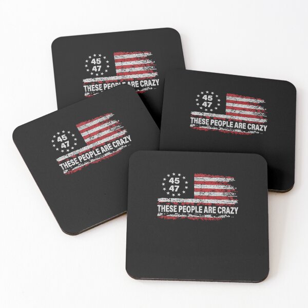 Item preview, These People are Crazy Vintage USA Flag American designed and sold by closureshipoden.