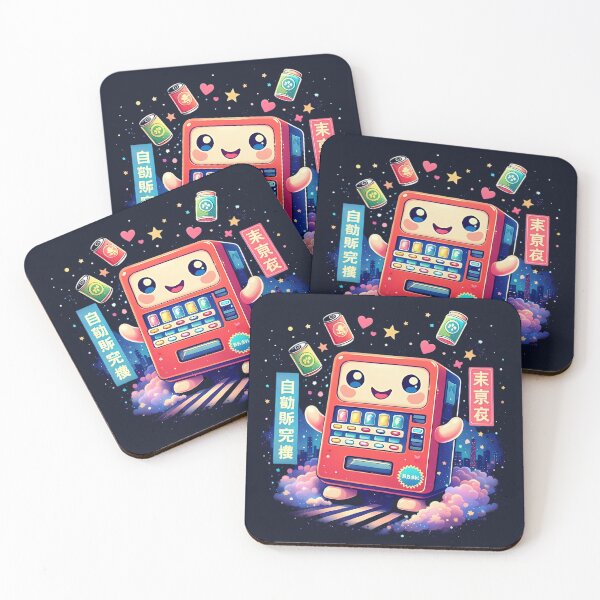 Item preview, Kawaii Tokyo Vending Machine Cute Japanese Night Aesthetic Illustration designed and sold by VaporTokyo.