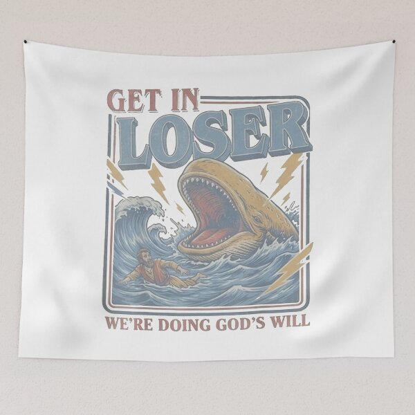 Item preview, Get in Loser We're Doing God's Will Funny Christian Bible designed and sold by BousinilyArt.