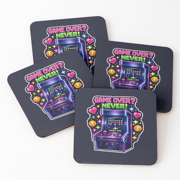 Item preview, Game Over Never Retro Arcade designed and sold by Orca Chuckle Studios.
