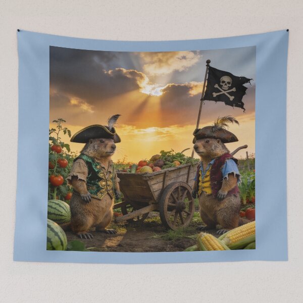 Item preview, Groundhog Garden Pirates Strike Again designed and sold by Tridentulus.