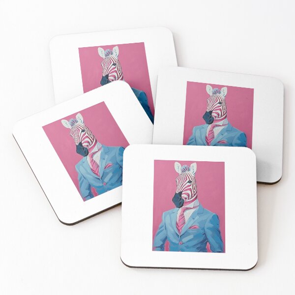 Item preview, Elegant Zebra Design on Blue Suit - Formal Animal Pop Art Style designed and sold by Hipatye26.