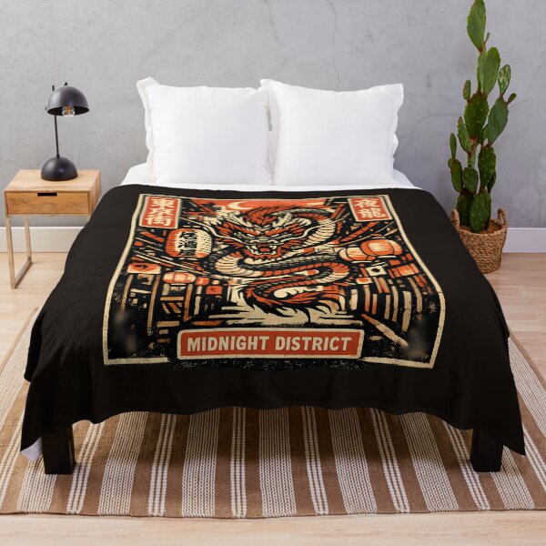 Item preview, Midnight District Dragon Tokyo Night Alley Japanese Mythology Illustration designed and sold by VaporTokyo.