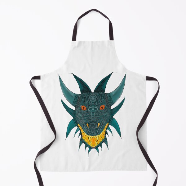 Item preview, Armored Bull Wyrm - Teal and Amber Guardian Dragon Art designed and sold by ReignDesignsArt.