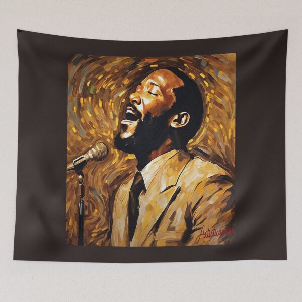 Item preview, Marvin Gaye Golden Soul Stage Portrait designed and sold by Artisticanvas.