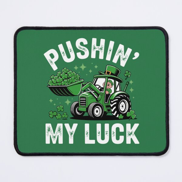 Item preview, Pushing My Luck Tractor St Patricks Day designed and sold by ZACK ART.
