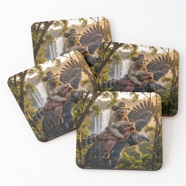 Item preview, Dynamic Sloth Rides Harpy Eagle designed and sold by Tridentulus.