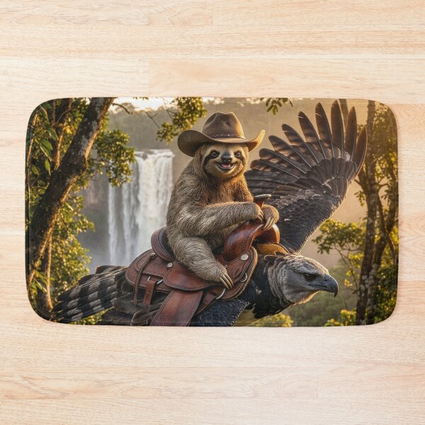 Item preview, Dynamic Sloth Rides Harpy Eagle designed and sold by Tridentulus.
