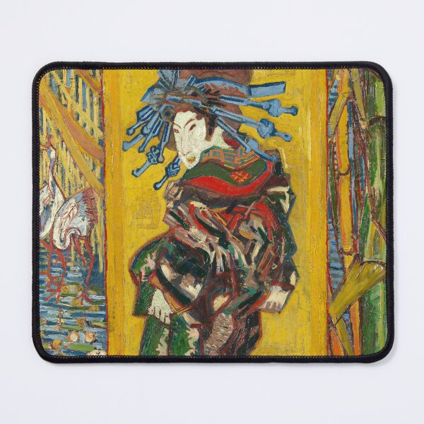 Item preview, La Courtisane by Van Gogh - Post-Impressionist Painting Style Japanese Geisha Portrait for Classic Art Lovers designed and sold by RickE.
