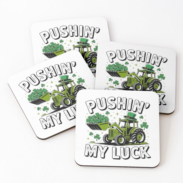 Item preview,  Pushing My Luck Tractor St Patricks Day designed and sold by ZACK ART.