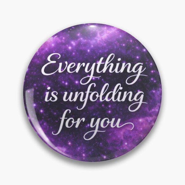 Item preview, Everything Is Unfolding For You Affirmation – Purple Galaxy Wall Art designed and sold by MysticPurpleHue.