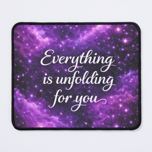 Item preview, Everything Is Unfolding For You Affirmation – Purple Galaxy Wall Art designed and sold by MysticPurpleHue.