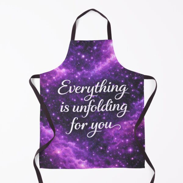 Item preview, Everything Is Unfolding For You Affirmation – Purple Galaxy Wall Art designed and sold by MysticPurpleHue.