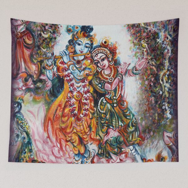 Item preview, Radha Krishna Floral Dance designed and sold by Harsh  Malik.