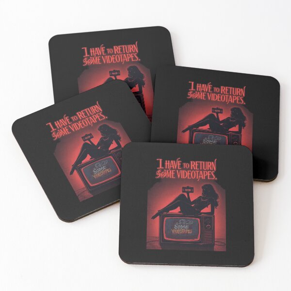 Item preview, I Have to Return Some Videotapes – Neon Retro Thriller Art designed and sold by ConfuseLab Alt.