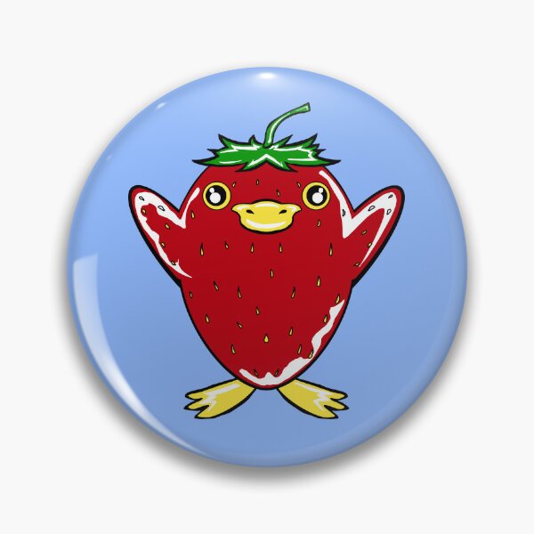 Item preview, Strawberry Duck with Blue Background  designed and sold by missmann.