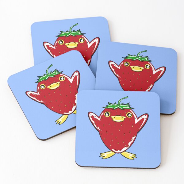 Item preview, Strawberry Duck with Blue Background  designed and sold by missmann.