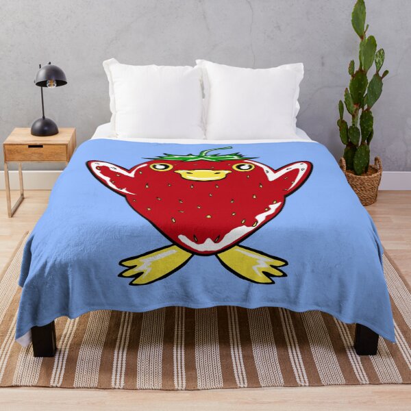 Item preview, Strawberry Duck with Blue Background designed and sold by missmann.