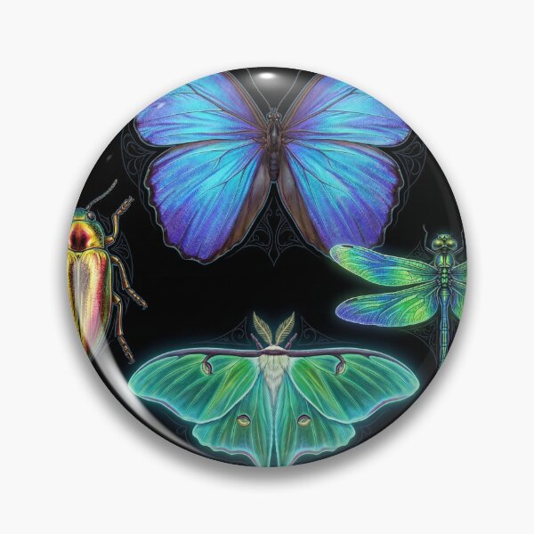 Item preview, Arte de muestra de insecto iridiscente: mariposa, polilla, escarabajo, libélula brillante designed and sold by KuroAtelier.