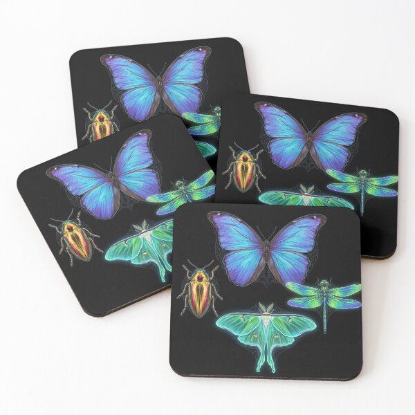Item preview, Arte de muestra de insecto iridiscente: mariposa, polilla, escarabajo, libélula brillante designed and sold by KuroAtelier.