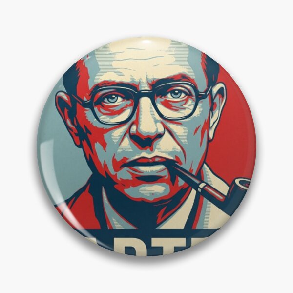 Item preview, Jean Paul Sartre Hope Style Retro Poster Art  designed and sold by Anya Byron.