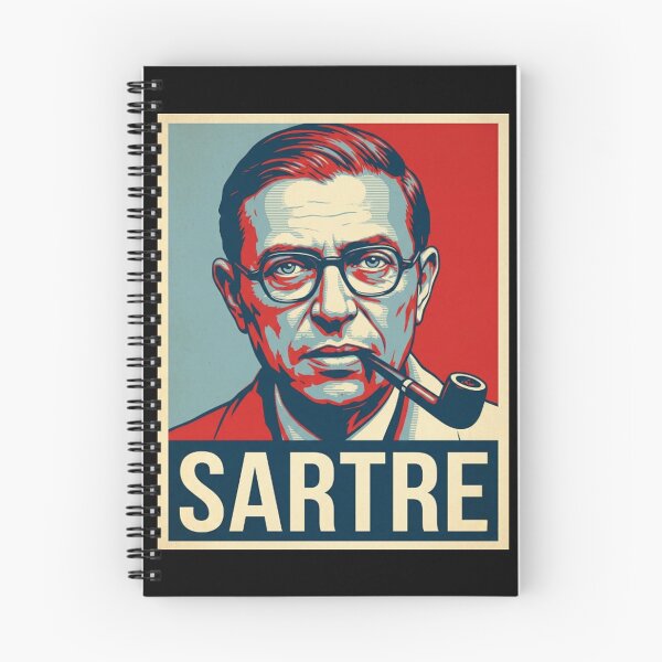 Item preview, Jean Paul Sartre Hope Style Retro Poster Art  designed and sold by Anya Byron.