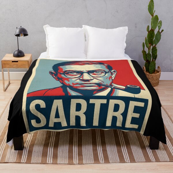 Item preview, Jean Paul Sartre Hope Style Retro Poster Art  designed and sold by Anya Byron.