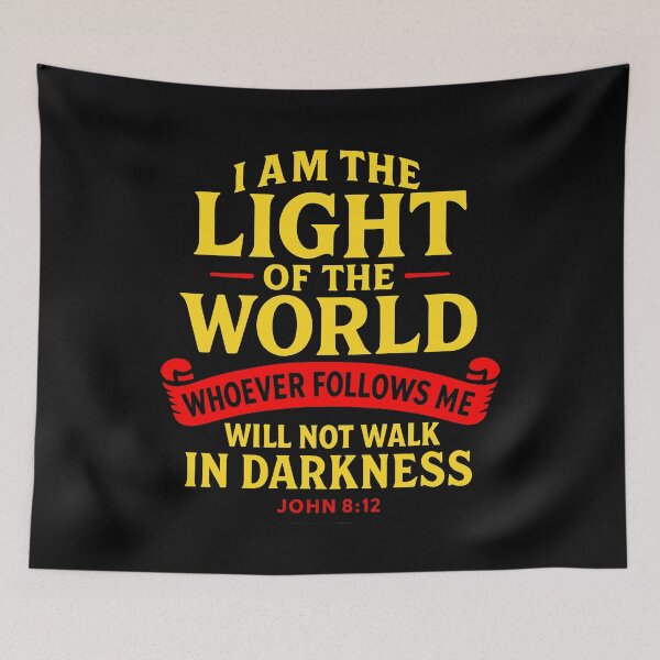 Item preview, John 8:12 I Am The Light Of The World  designed and sold by plushism.