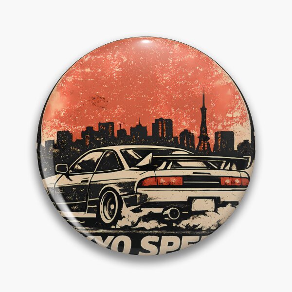Item preview, Tokyo Speed JDM Drift Car Skyline Sunset Japanese Street Racing Illustration designed and sold by VaporTokyo.