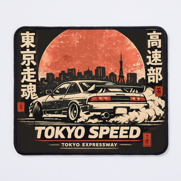 Item preview, Tokyo Speed JDM Drift Car Skyline Sunset Japanese Street Racing Illustration designed and sold by VaporTokyo.