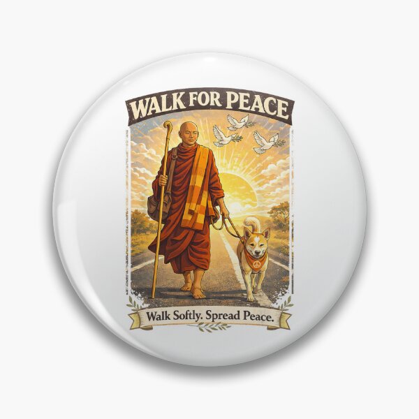 Item preview, Walk for Peace Monks with Aloka The Peace Dog  designed and sold by CristHuds.