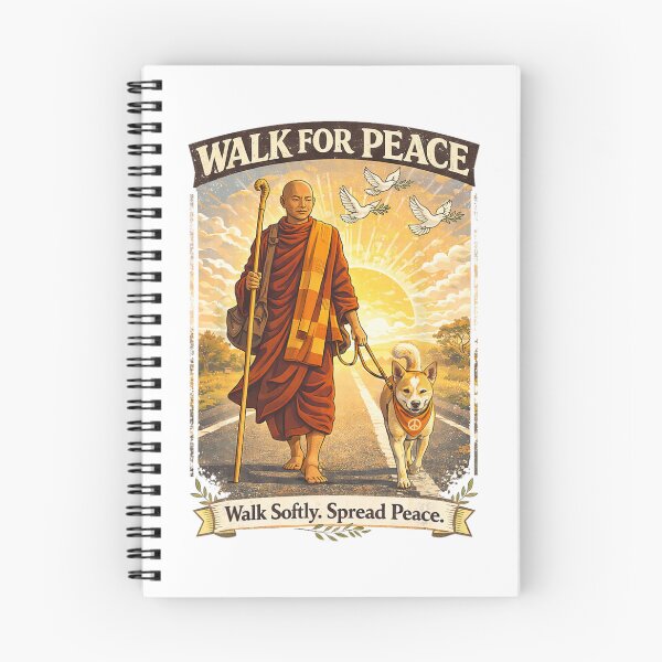 Item preview, Walk for Peace Monks with Aloka The Peace Dog  designed and sold by CristHuds.
