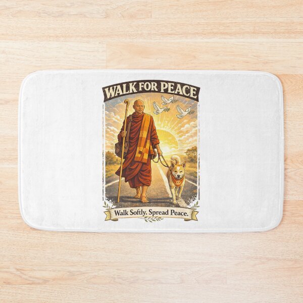 Item preview, Walk for Peace Monks with Aloka The Peace Dog  designed and sold by CristHuds.