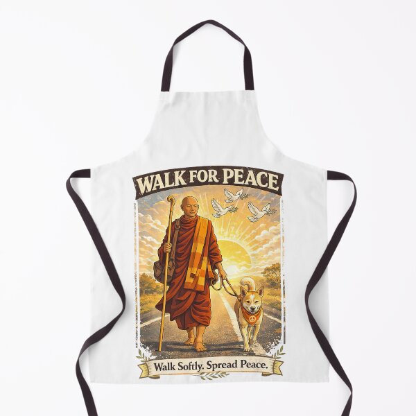 Item preview, Walk for Peace Monks with Aloka The Peace Dog designed and sold by CristHuds.